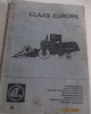 pièces détachées
type : Claas
Europa
