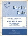 manuel de service
type : B250 - B275 - B450