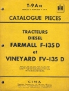 piéces détachées
type : Farmall    F135D - Vineyard   FV135D