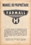 manuel du propriétaire
type : Farmall   H